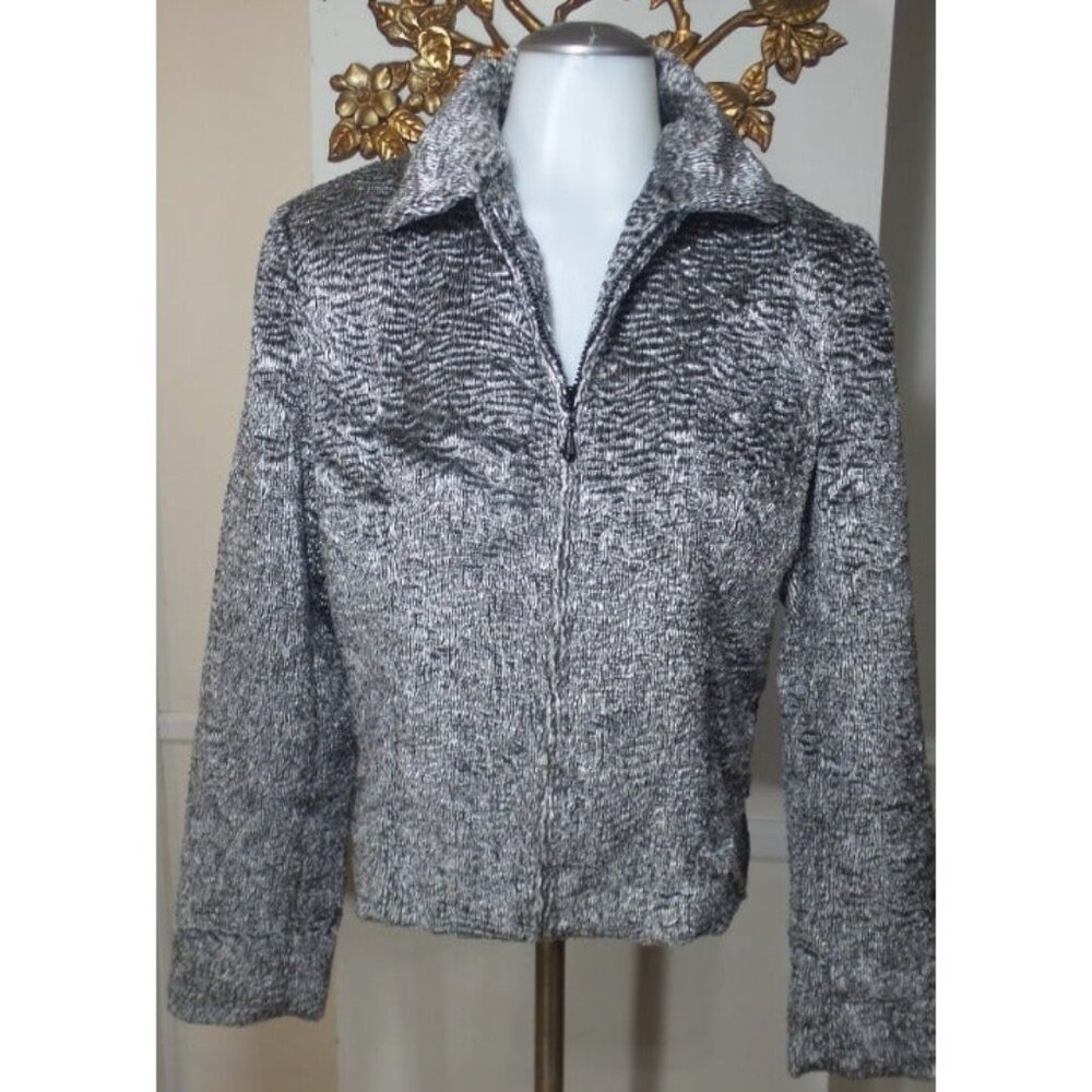 GIANCARLO TERRARI.Gray full zipper  jacket‎ for women size s